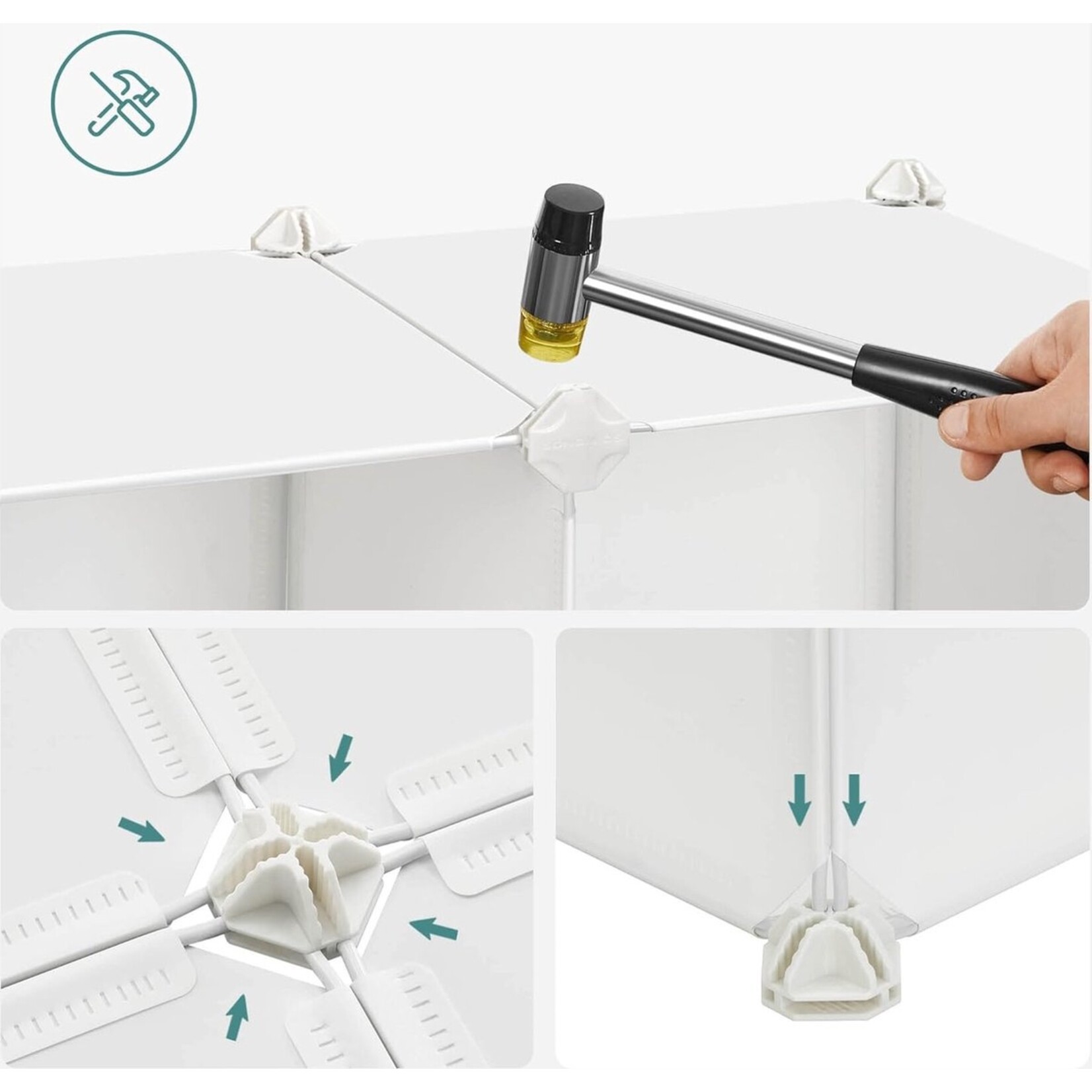 Parya Home Parya Home 16 Cube Children's Storage Cabinet, White