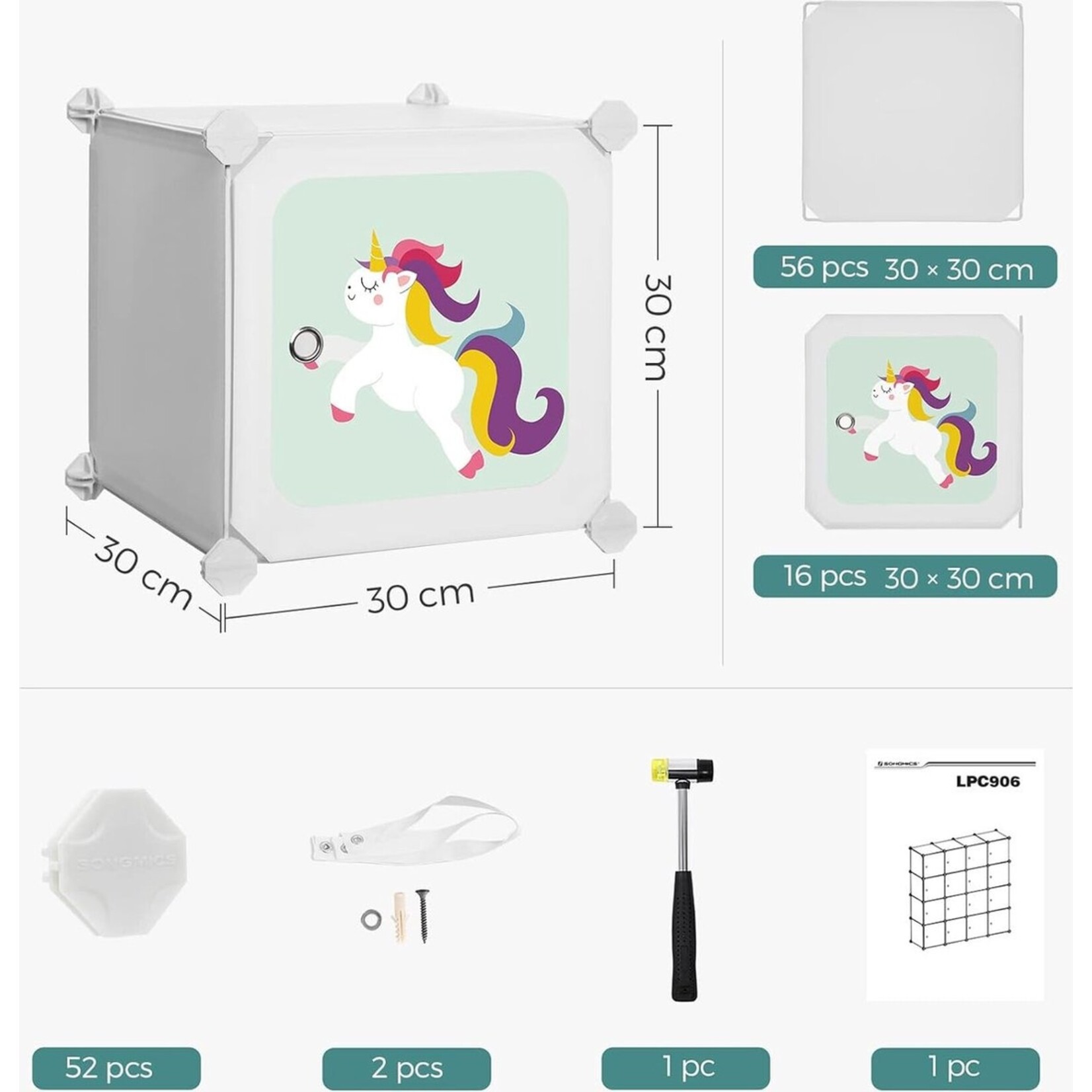 Parya Home Parya Home 16 Cube Children's Storage Cabinet, White