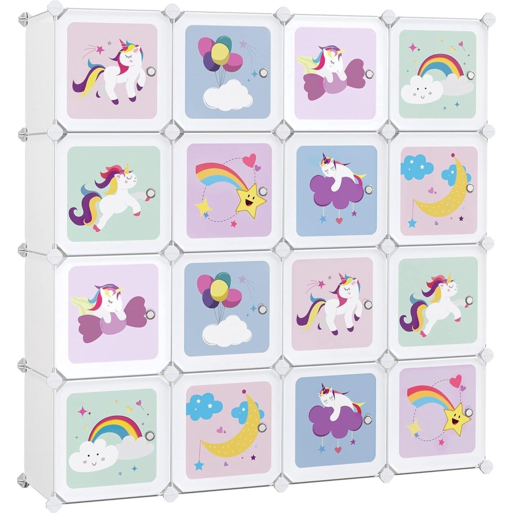 Parya Home Parya Home 16 Cube Children's Storage Cabinet, White