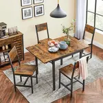 Parya Home Opvouwbare eettafel voor 2-4 personen voor kleine ruimtes Vintage Bruin/Zwart