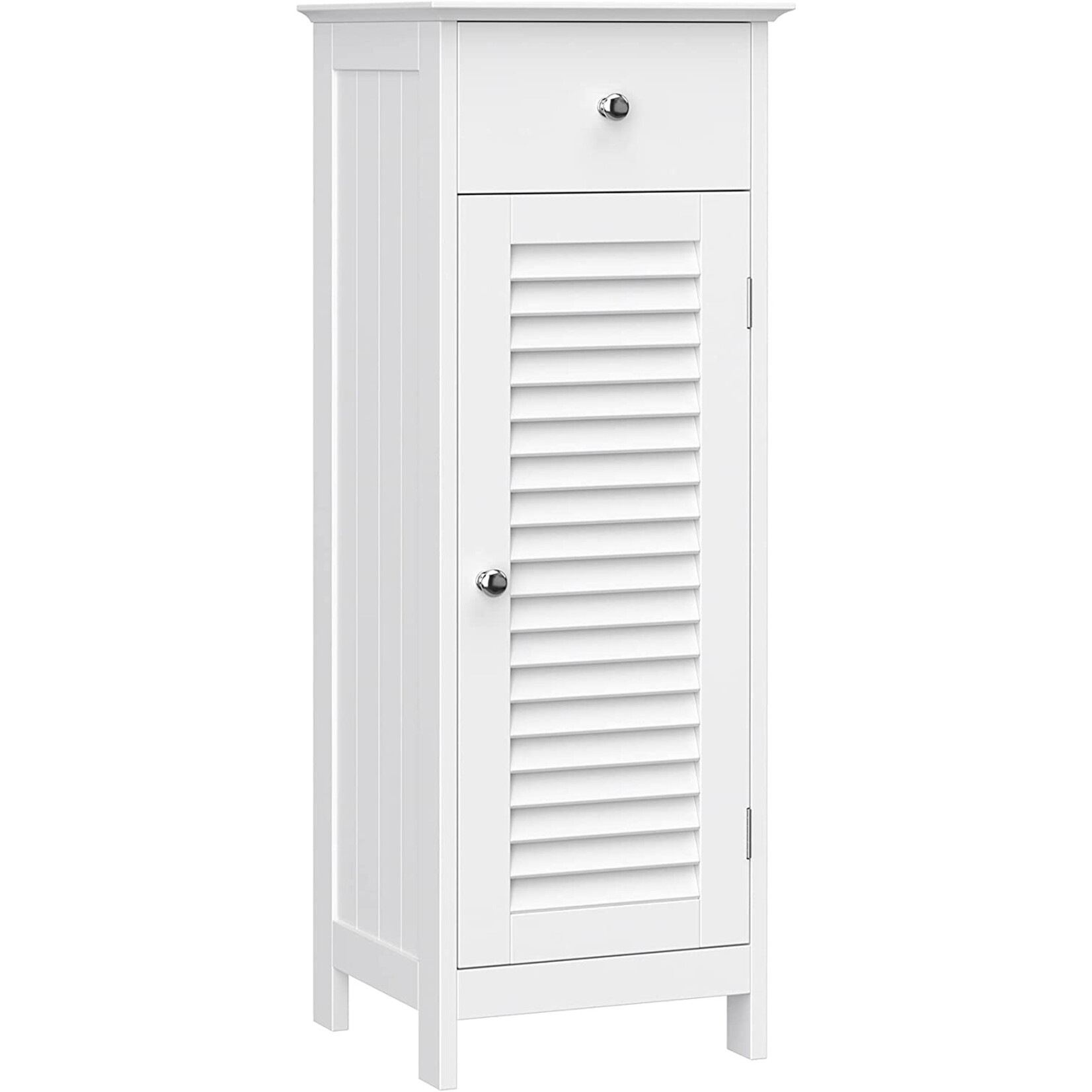 Parya Home Parya Home - White Bathroom Cabinet - Includes 1 panelled door - Rustic - MDF