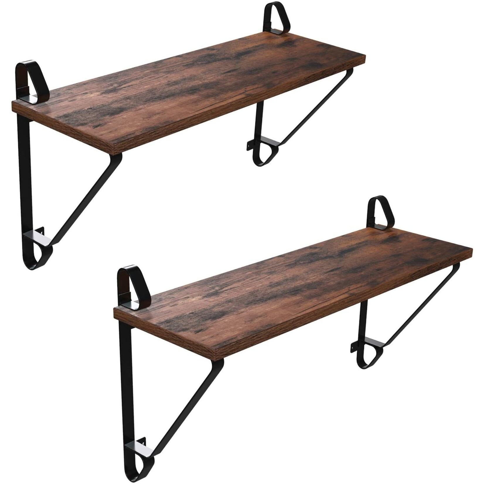 Parya Home - Houten Wandplanken - Set van 2 - Stabiele Hangplanken