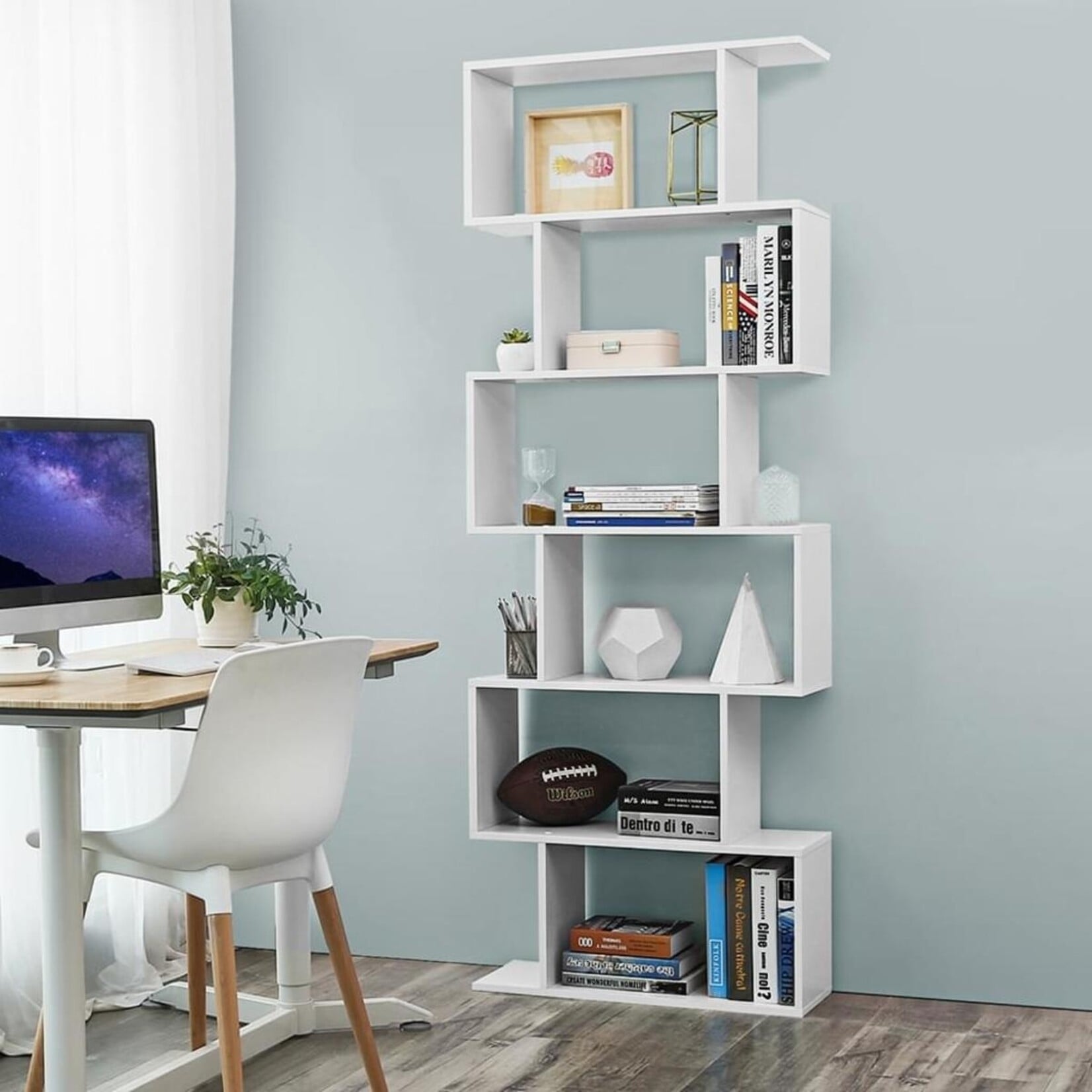 Parya Home - Bookcase - Wood - 6 Shelves