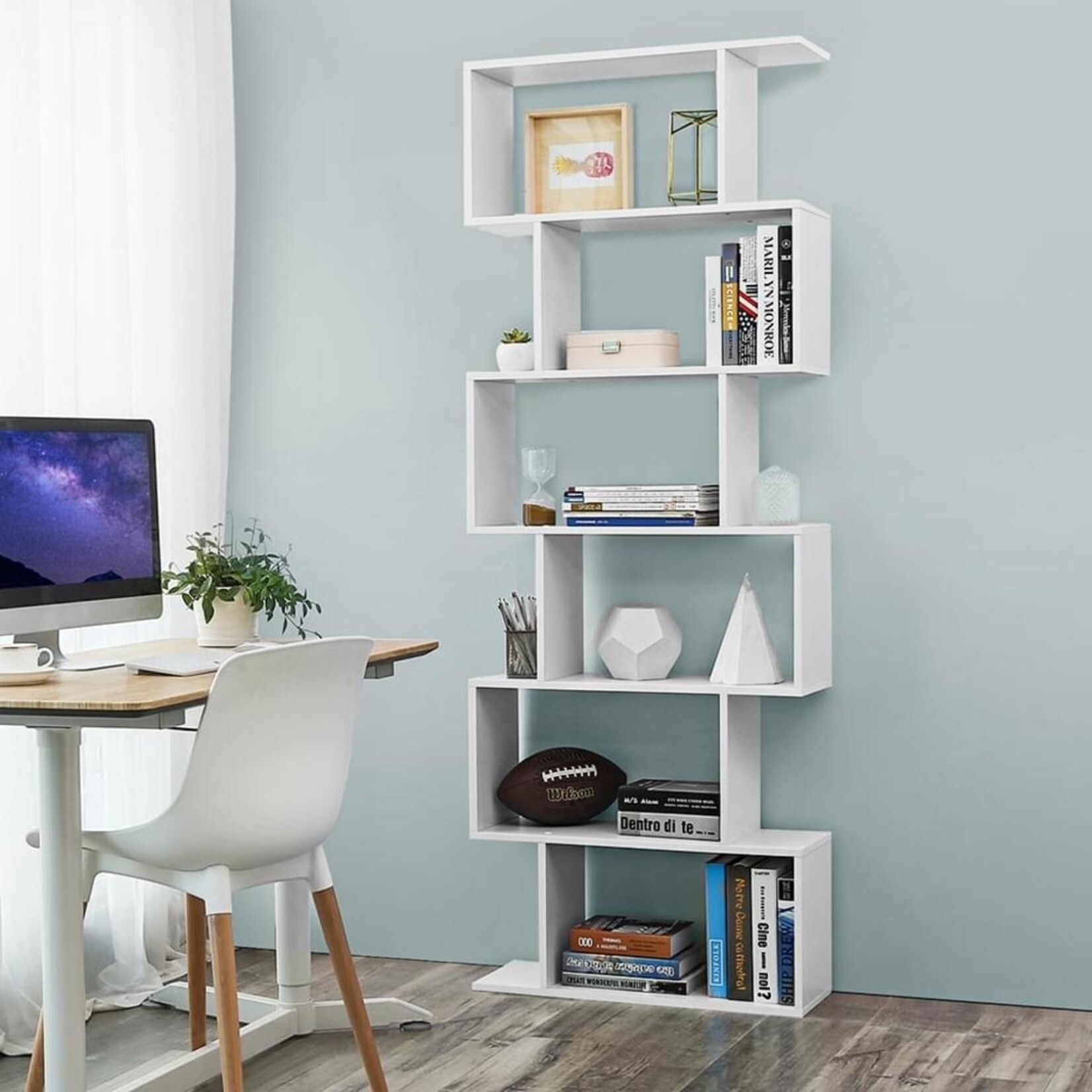 Parya Home Parya Home - Bookcase - Wood - 6 Shelves