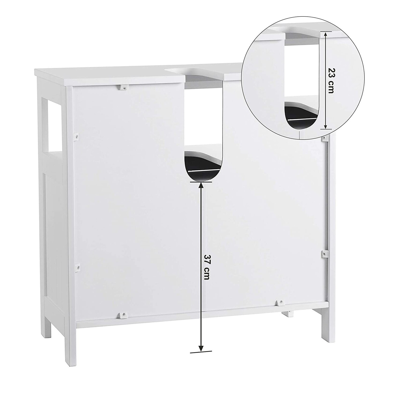 Parya Home Parya Home - Basin cabinet - Cabinet - 2 Doors - Wood - White