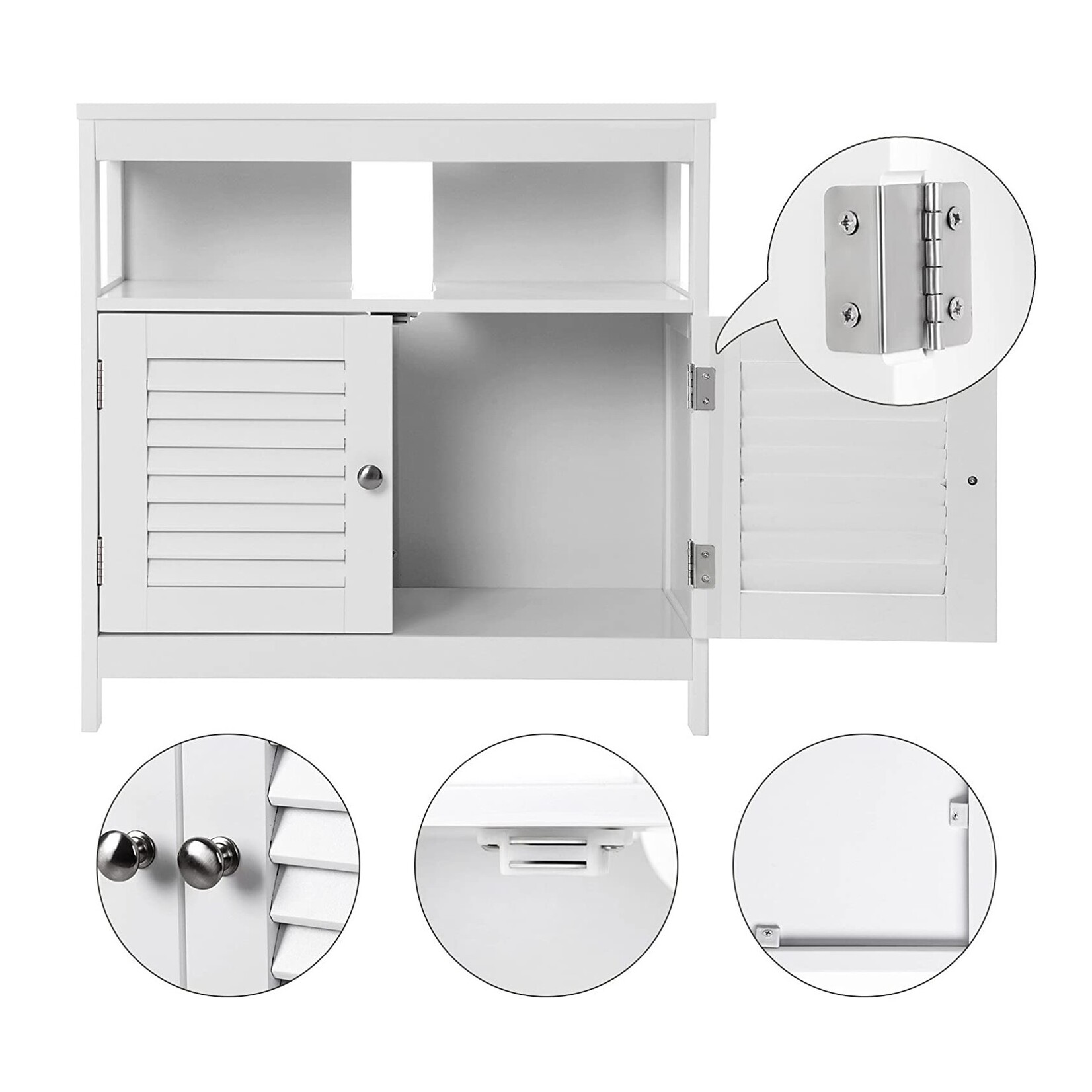 Parya Home Parya Home - Basin cabinet - Cabinet - 2 Doors - Wood - White