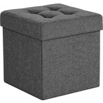 Parya Home - Gray Pouf - Hocker - Dark Gray - 38 x 38 x 38 cm