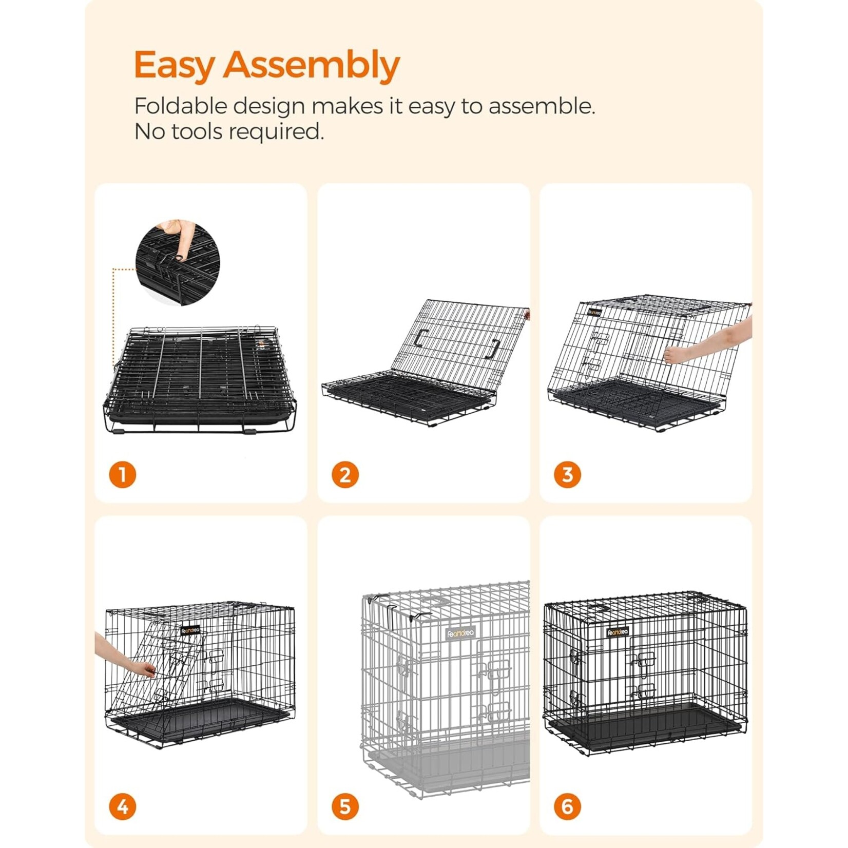 Parya Home Dog Kennel - Black - 91 x 57 x 64 cm