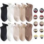 Smilling socks Smiling Socks® 10-Pack - Leuke sokken - Vrouw/Man - Maat 35-43 - Grappige sokken - Katoen - Cadeau voor haar - Antislip sokken - One size sokken - aarde tinten