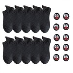 Parya Smiling Socks® 10-Pack - Fun Socks - Female/Male - Size 35-43 - Funny socks - Cotton - Gift for her - Non-slip socks - One size socks - Black