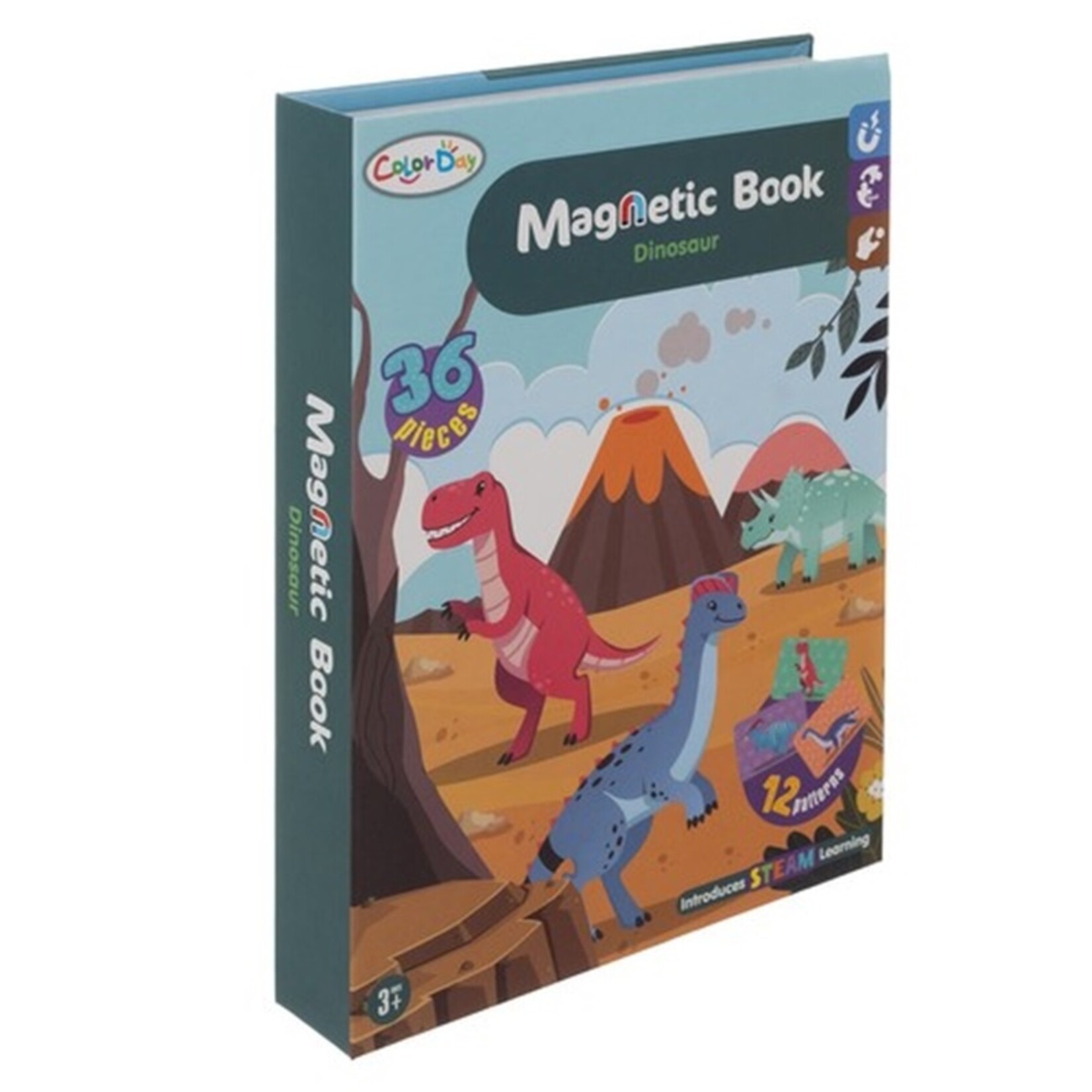 Bobbel Home Bobbel Home – Magnetische Puzzelboek - Dinosaurussen editie – Kinderboek - Kinderpuzzel - Puzzelboekje