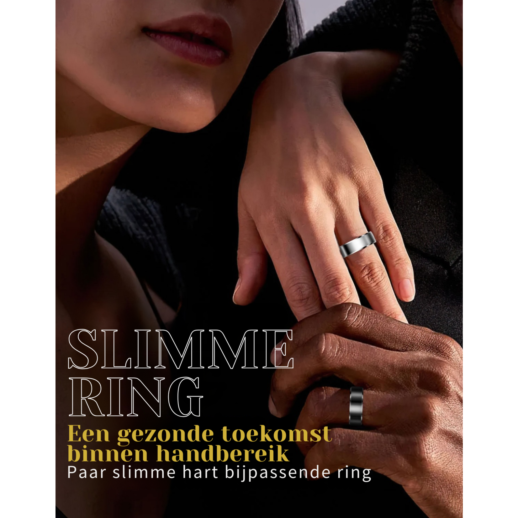 Parya Home Parya – Smart Ring - Europese ringmaat 60 - Waterdicht – Slaapmonitor – Hartslagmeter - SpO2 Monitor - Dagelijkse Activiteitstracking - Mobiele App – Zwart