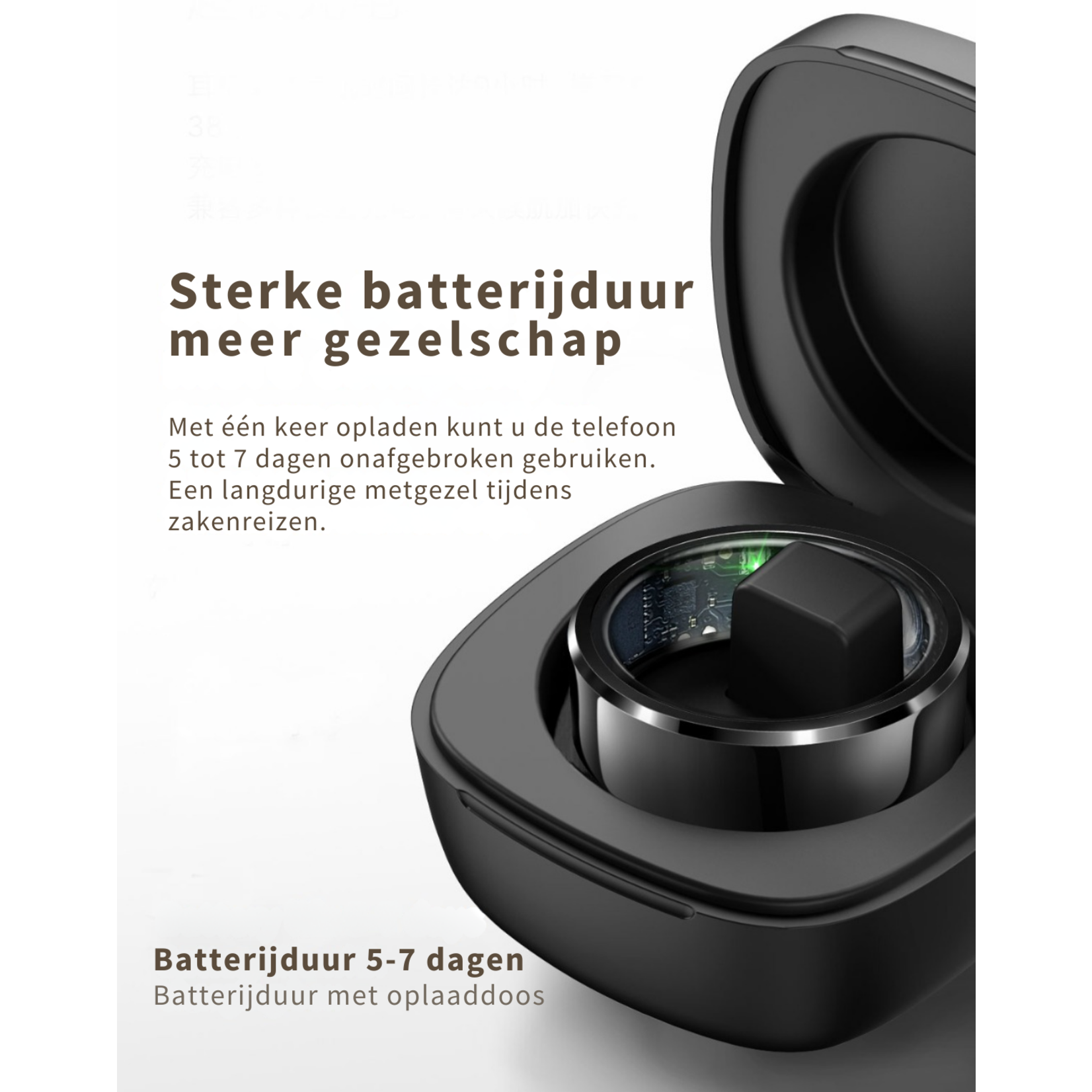 Parya - Smart Ring - European ring size 60 - Waterproof - Sleep Monitor - Heart Rate Monitor - SpO2 Monitor - Daily Activity Tracking - Mobile App - Black