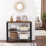 Parya Home - Side table - Industrial - Wood/Metal - 101,5x35x80 cm