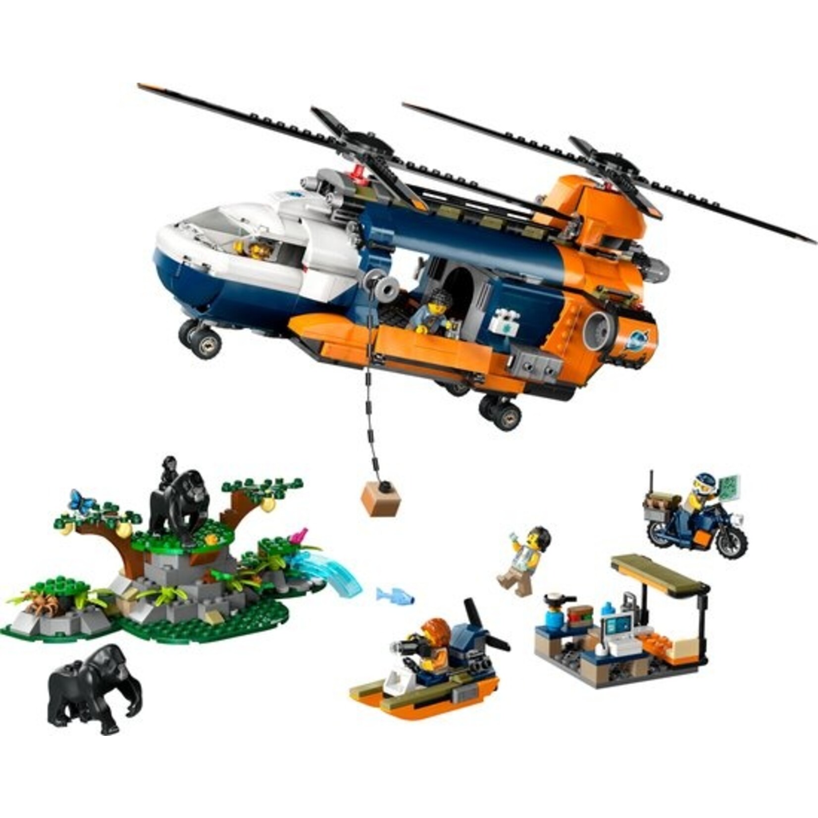 LEGO LEGO City Jungle explorers: helicopter at the base set 60437