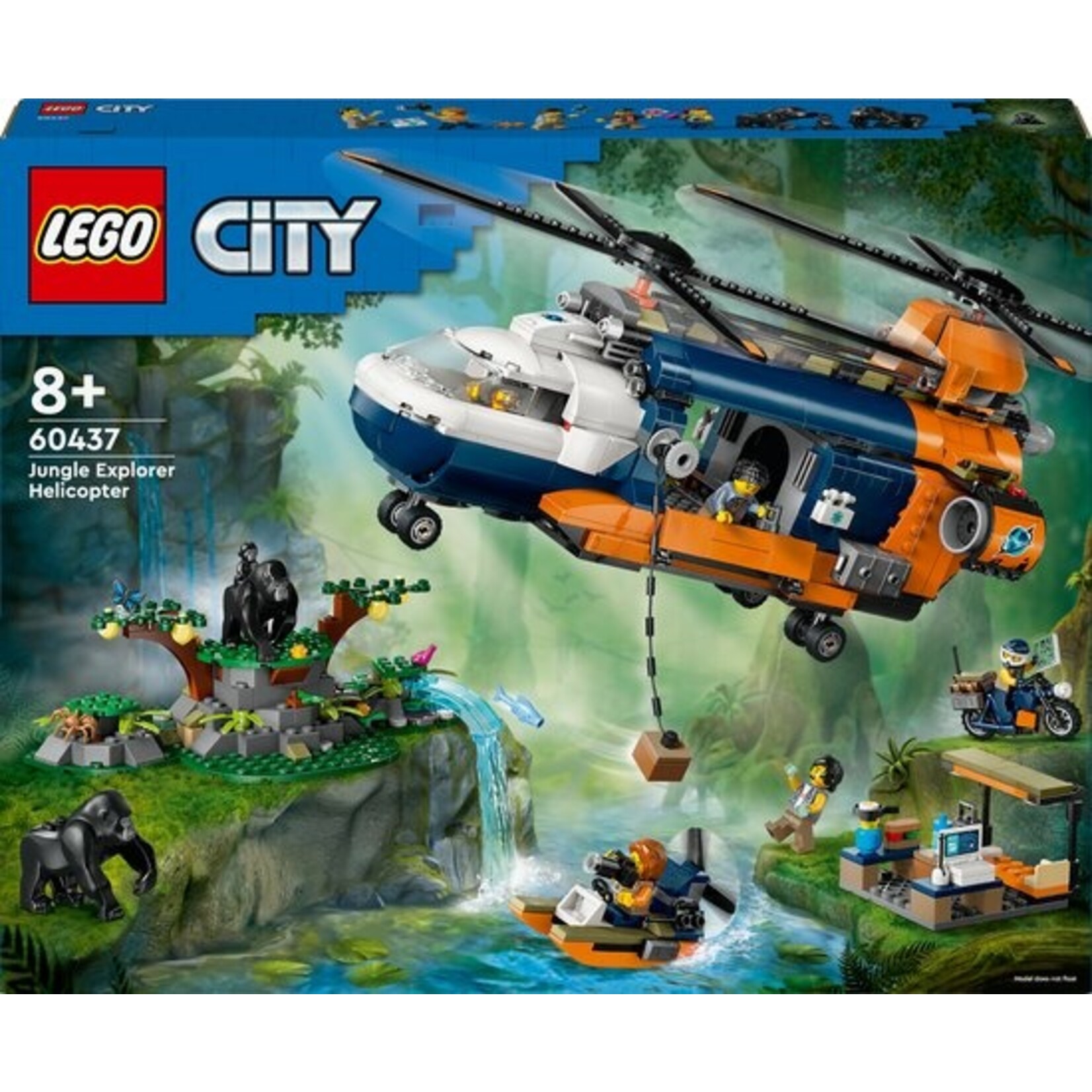LEGO LEGO City Jungle explorers: helicopter at the base set 60437