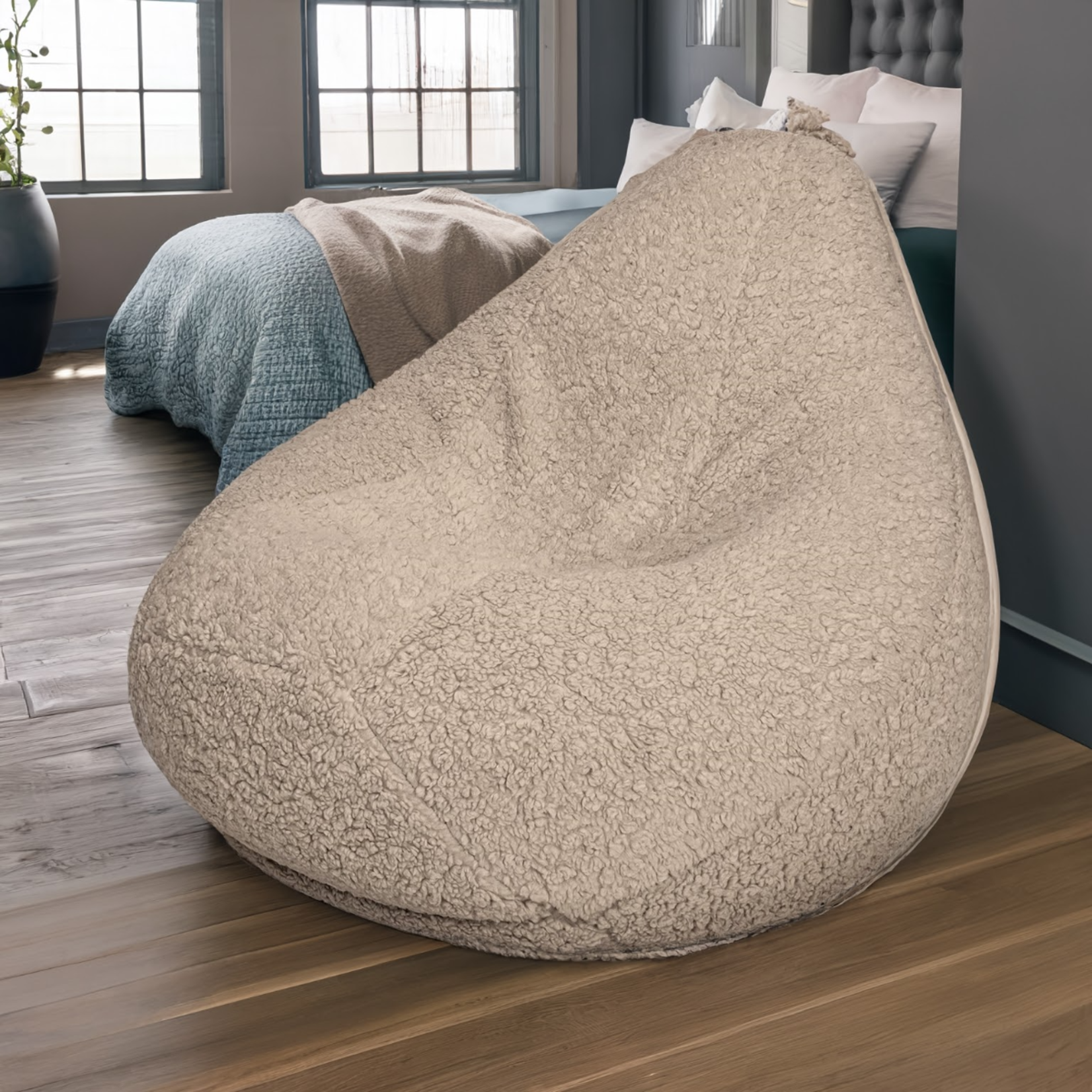Bobbel Home Luxe Teddy Zitzakstoel van BobbelHome – Comfortabel en Stijlvol voor Woonkamer en Slaapkamer