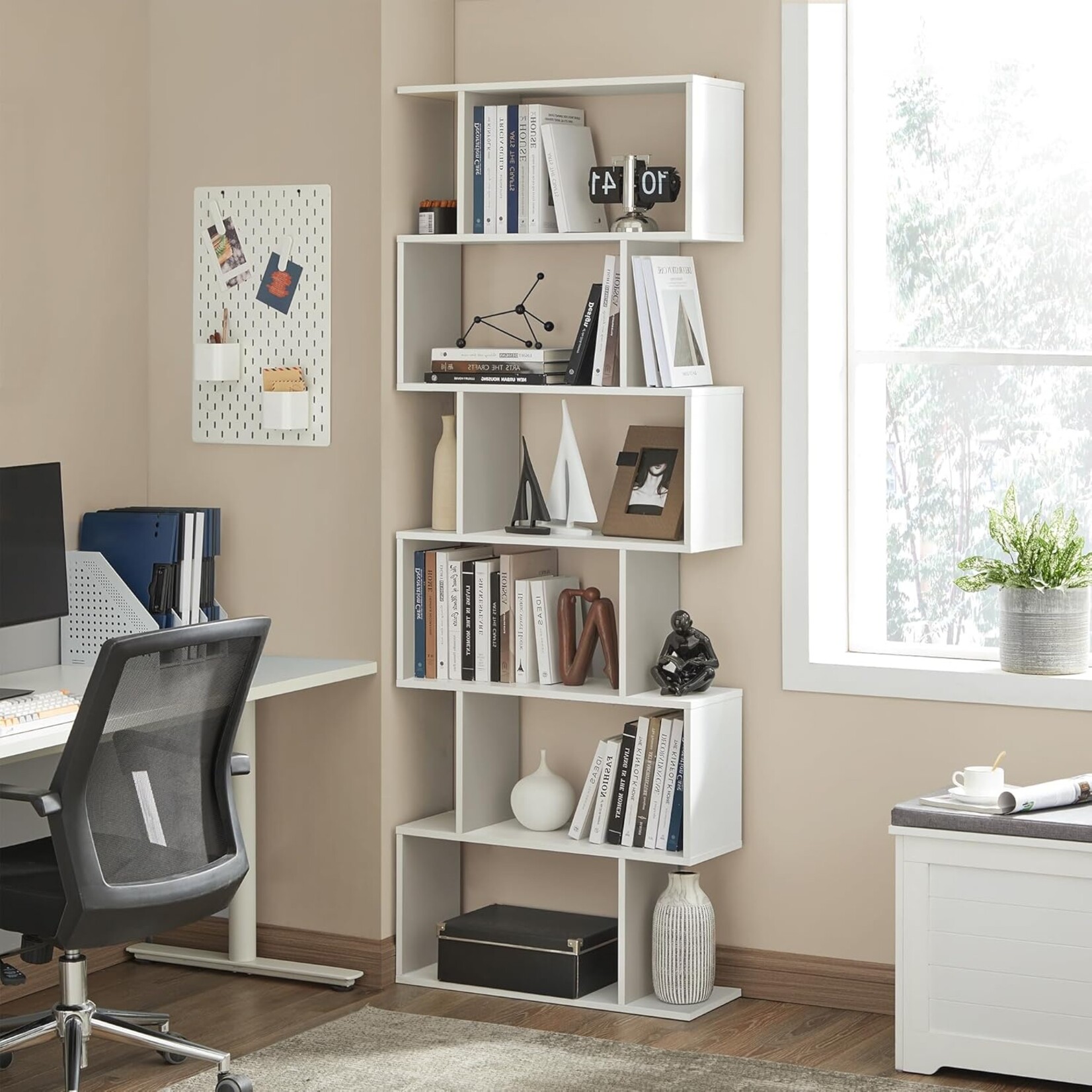 Parya Home - Bookcase - Wood - 6 Shelves