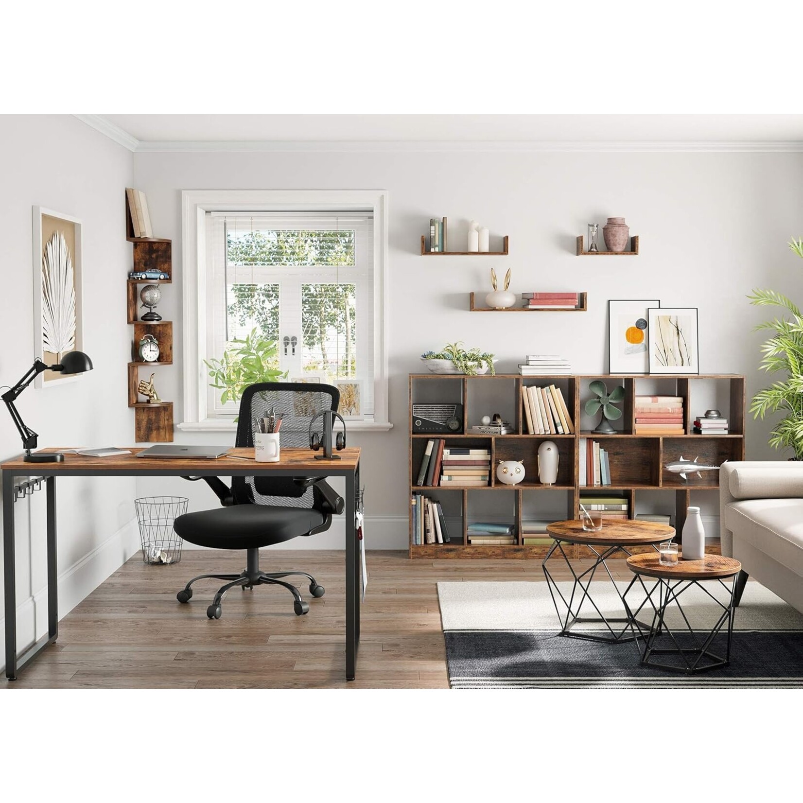 Parya Home Parya Home Coffee table 2-set side table industrial vintage brown black