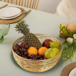 Bobbel Home Bobbel Home - Fruitschaal - Broodmand - ø 30x15 - Goud - Metaal