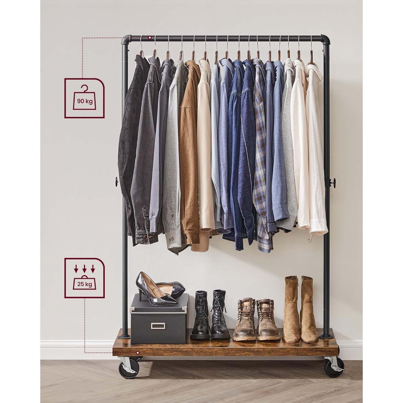 Bobbel Home Bobbel Home - Clothes Rack - Metal - Black/Brown