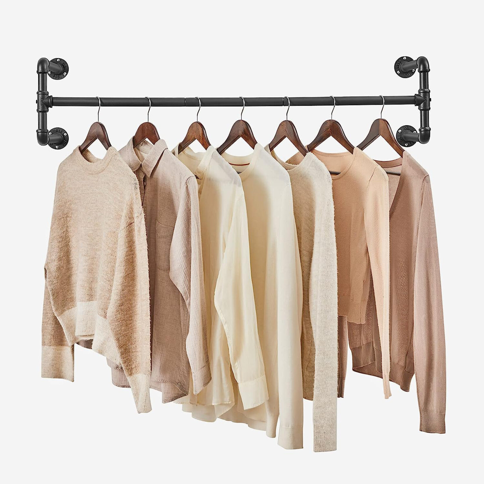 Parya Home - Garderoberekken - Wandmontage - Kapstok - Set van 2 - Zwart