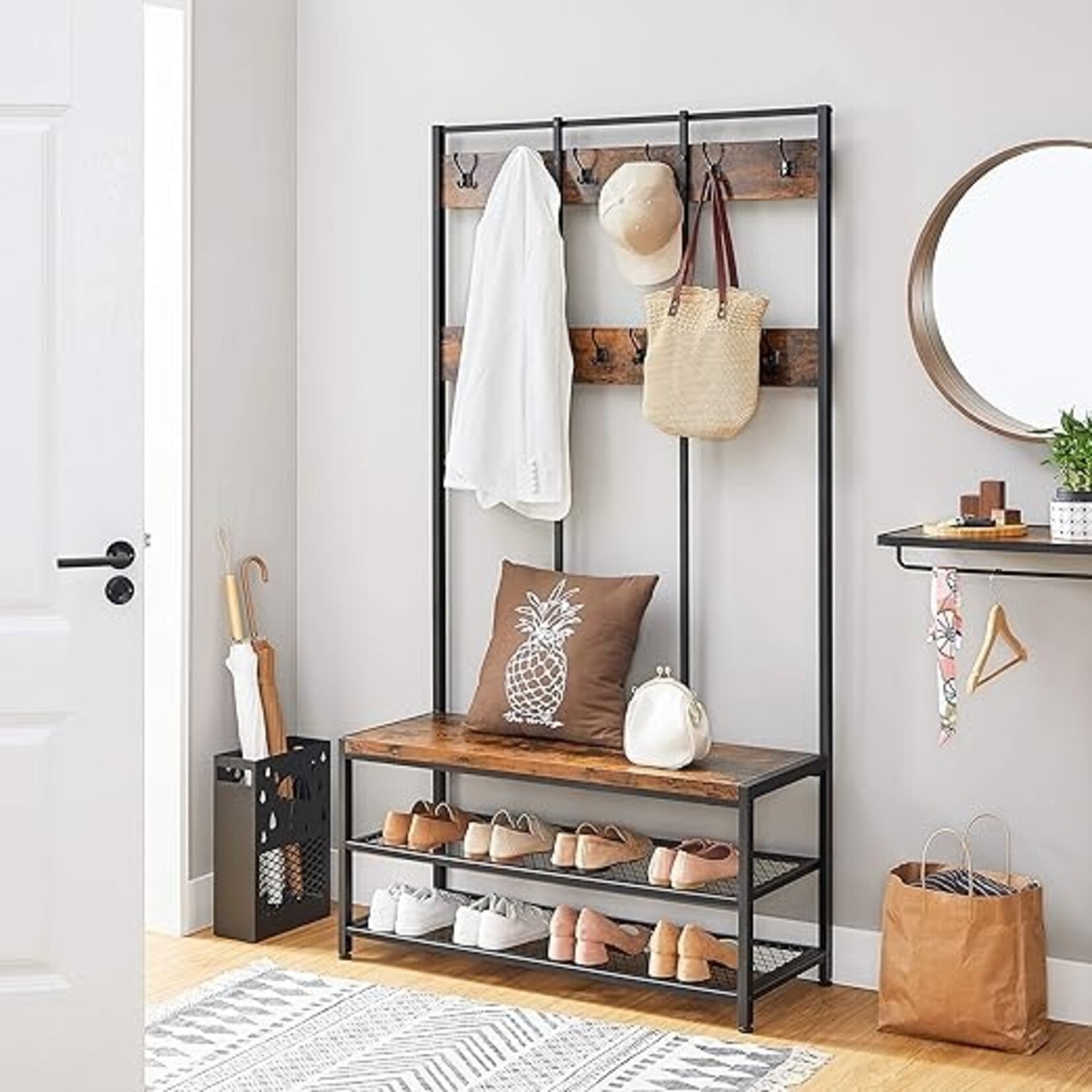 Bobbel Home Bobbel Home Coat rack with shoe bench – stylish, multifunctional and extremely solid
