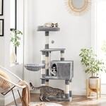 Bobbel Home Cat tree - With scratching post - With cave and beds - Light grey