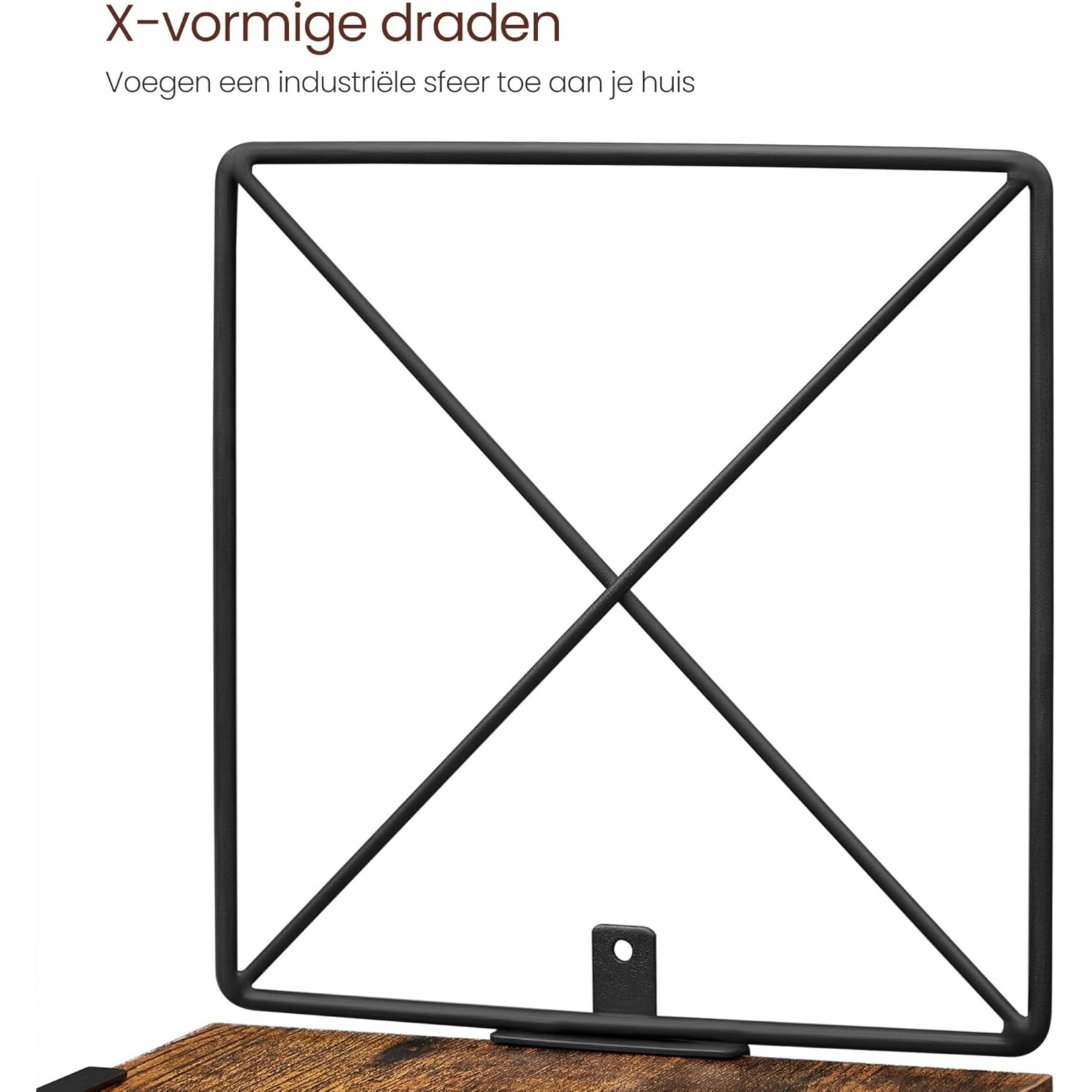 Parya Home Parya Home Corner shelf, zigzag design bookcase, 5 tiers, 20 x 20 x 127.5 cm, for bedroom, study, living room, vintage brown-black