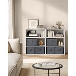 Parya Home Opvouwbare opbergdozen, 6 stuks, kubussen, bakken, manden, kisten, van vliesstof