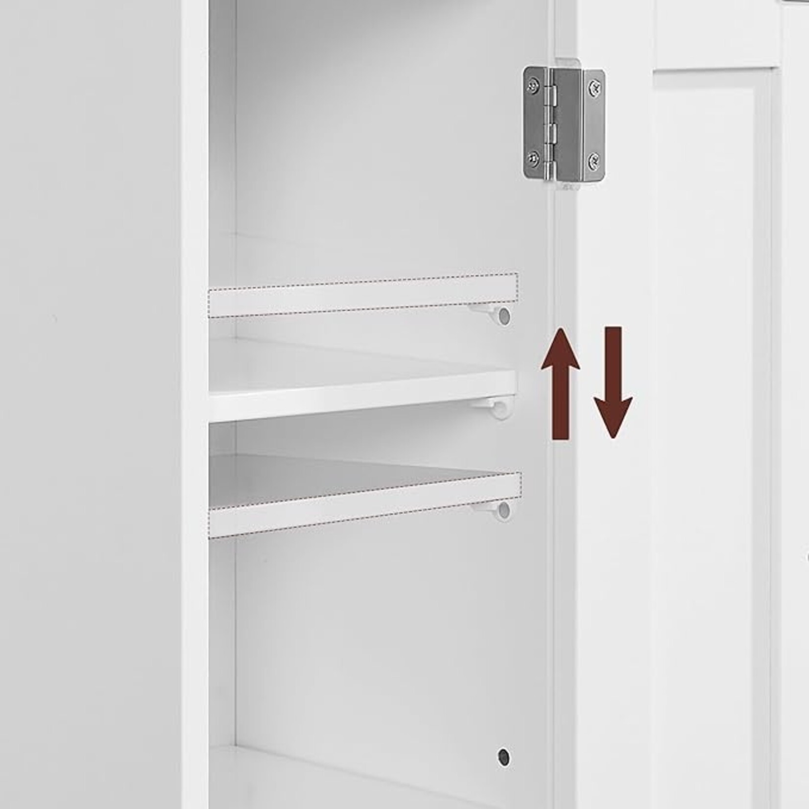 Parya Home Parya Home bathroom cabinet, bathroom furniture, bathroom cupboard, narrow bathroom shelf, adjustable shelves, space-saving, easy assembly, white