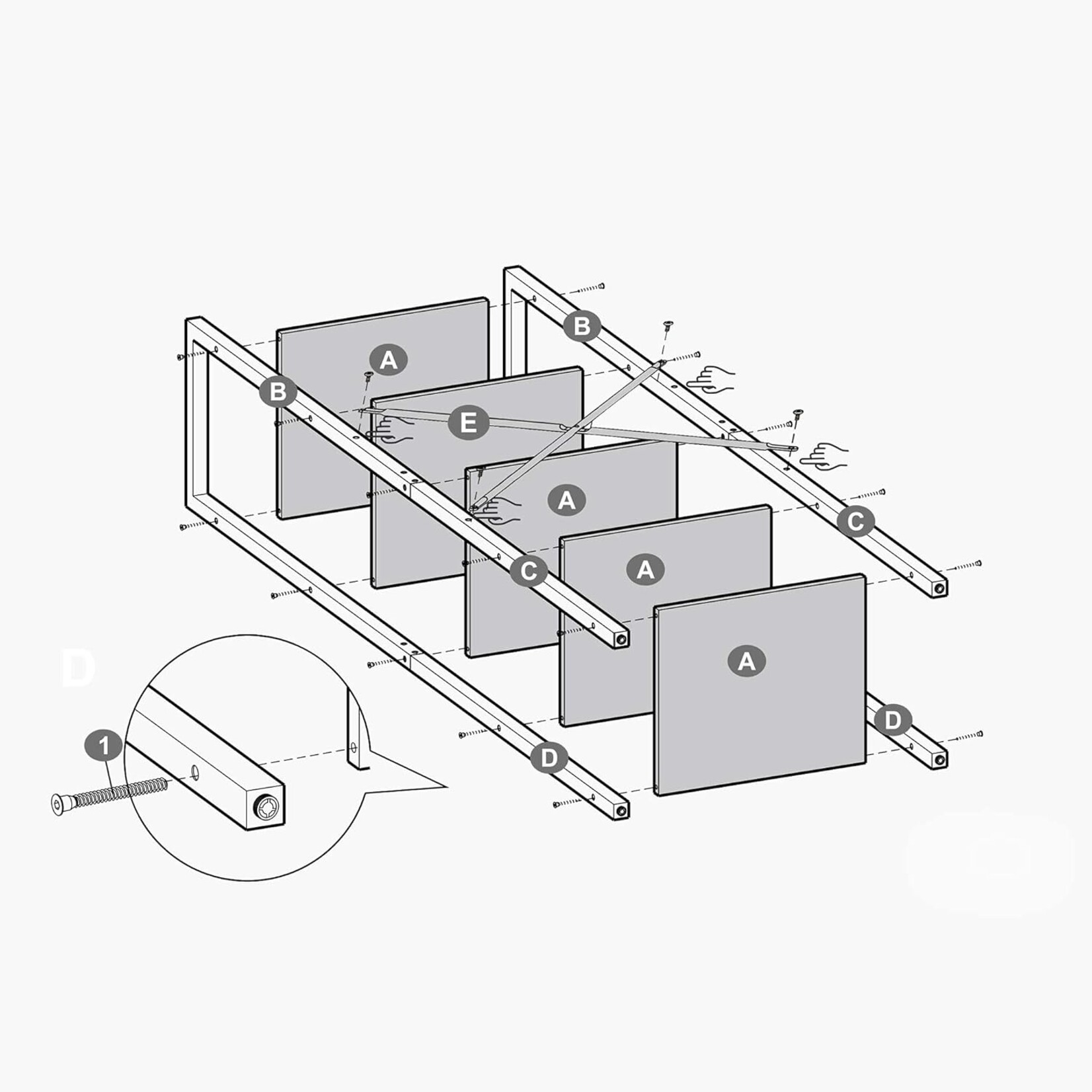 Parya Home Storage Rack met stalen frame, voor woonkamer, kantoor, studie, hal, industriële stijl, rustiek bruin en zwart