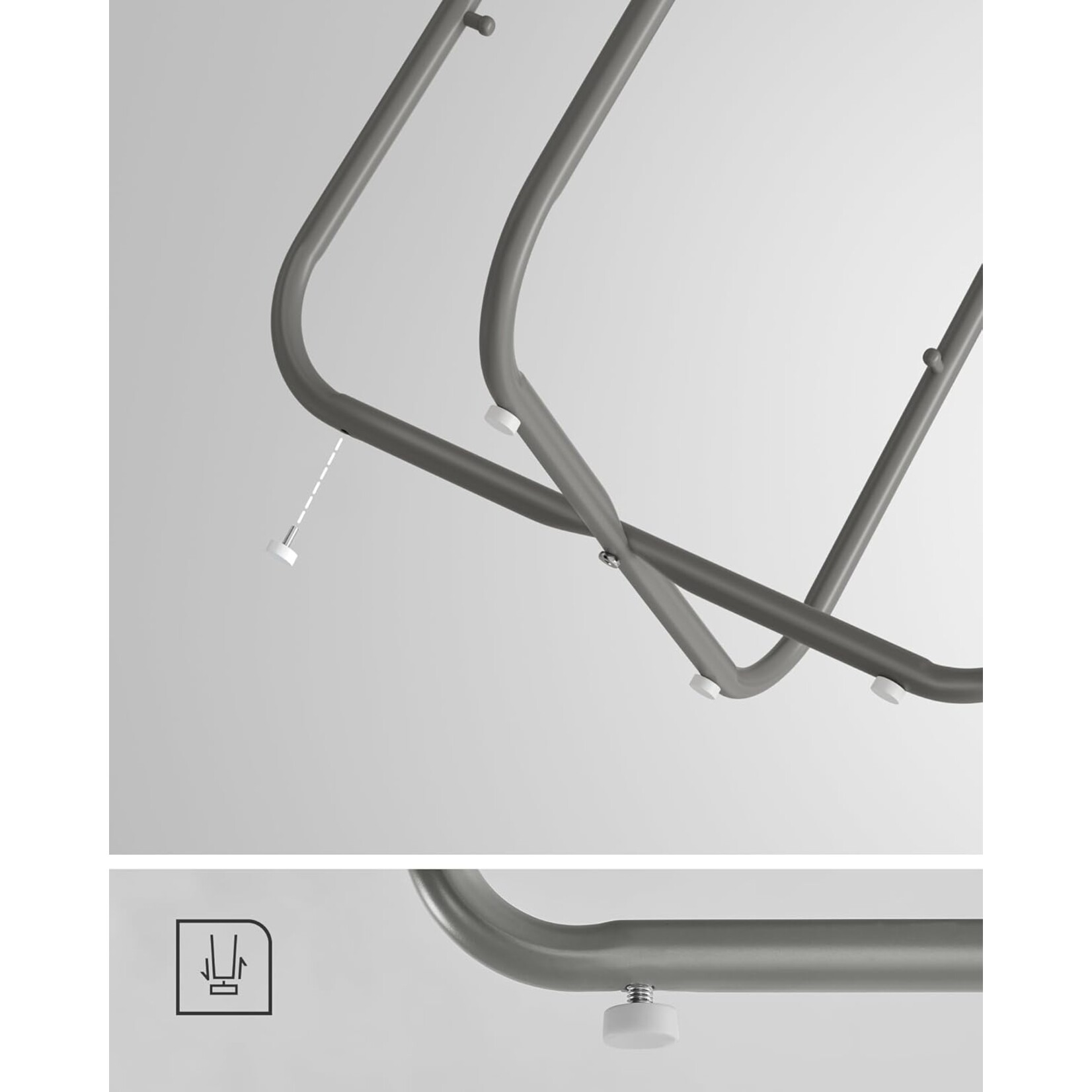 Parya Home ronde bijzettafel, kleine tafel, salontafel klein, woonkamertafel, stoffen mand, opbergruimte voor woonkamer slaapkamer, modern nachtkastje, duifgrijs-leigrijs