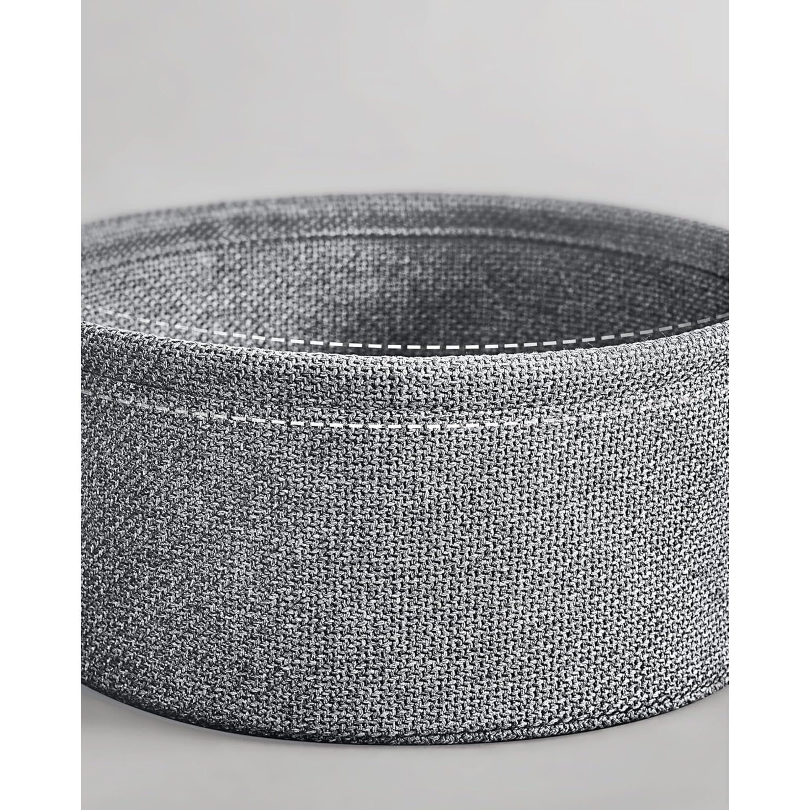 Parya Home Parya Home round side table, small table, small coffee table, living room table, fabric basket, storage space for living room bedroom, modern bedside table, dove gray-slate gray
