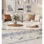 Parya Home Round coffee table, set of 2, side table, modern style