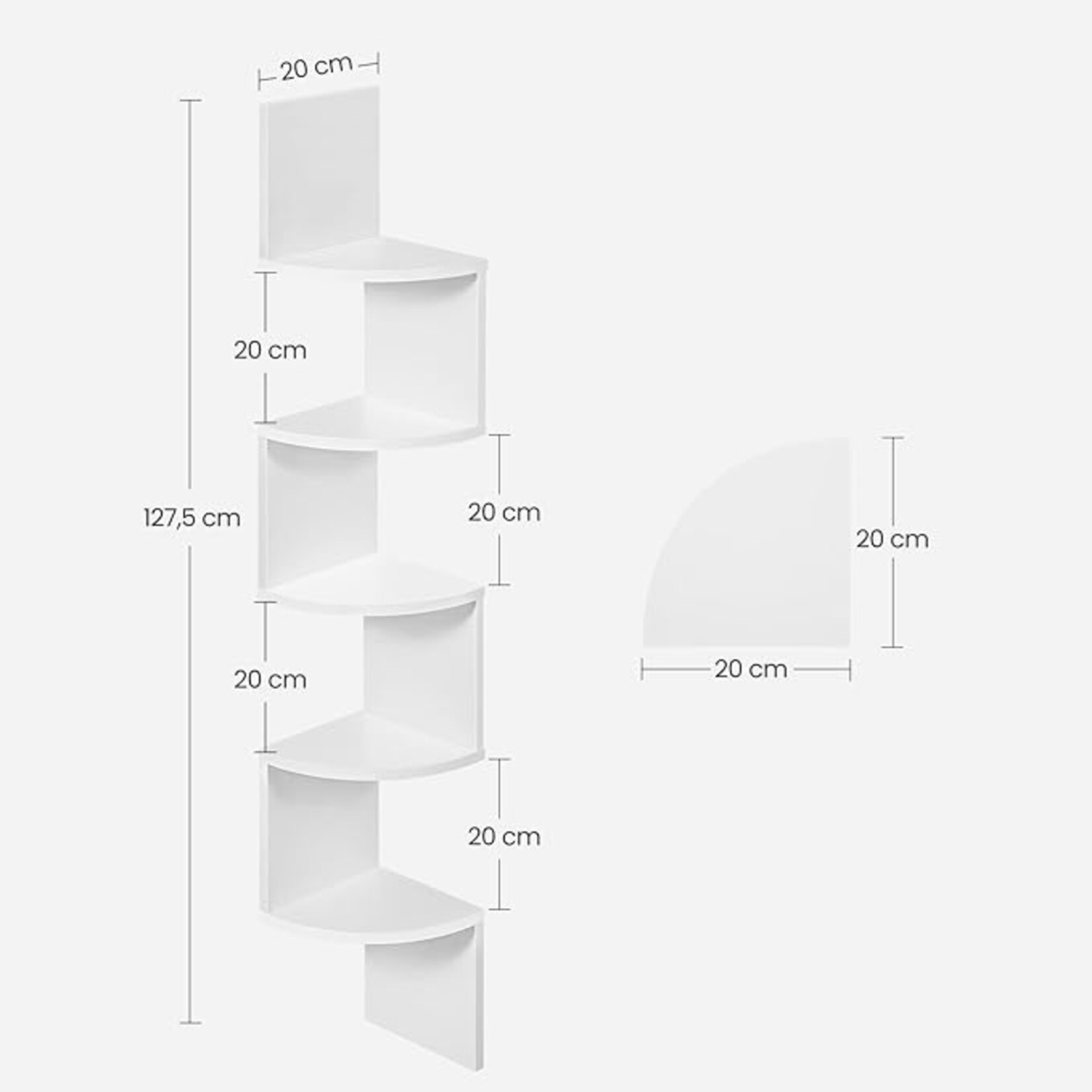 Parya Home 5-Tier Bookcase - 127.5CM Filing Cabinet - Cabinet