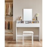 Bobbel Home Bobbel Home - Kaptafel met rechthoekige spiegel - Met 2 lades & 3 open vakken - Wit