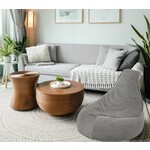 Bobbel Home Bobble Home - Seat Bag Chair Shape - Santiago - Rib Fabric - Seat Chair - Junior - 100 liters - Curduroy - For Indoor - Gray