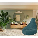 Bobbel Home Bobbel Home - Seat Bag Chair Shape - Santiago - Rib Fabric - Seat Chair - Junior - 100 liters - Curduroy - For Indoor - Petrol