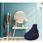 Bobbel Home Bobbel Home -  Zitzak Stoelvorm - Santiago - Ribstof – Zitstoel - Junior - 100 liter - Curduroy - Voor Binnen - Navy