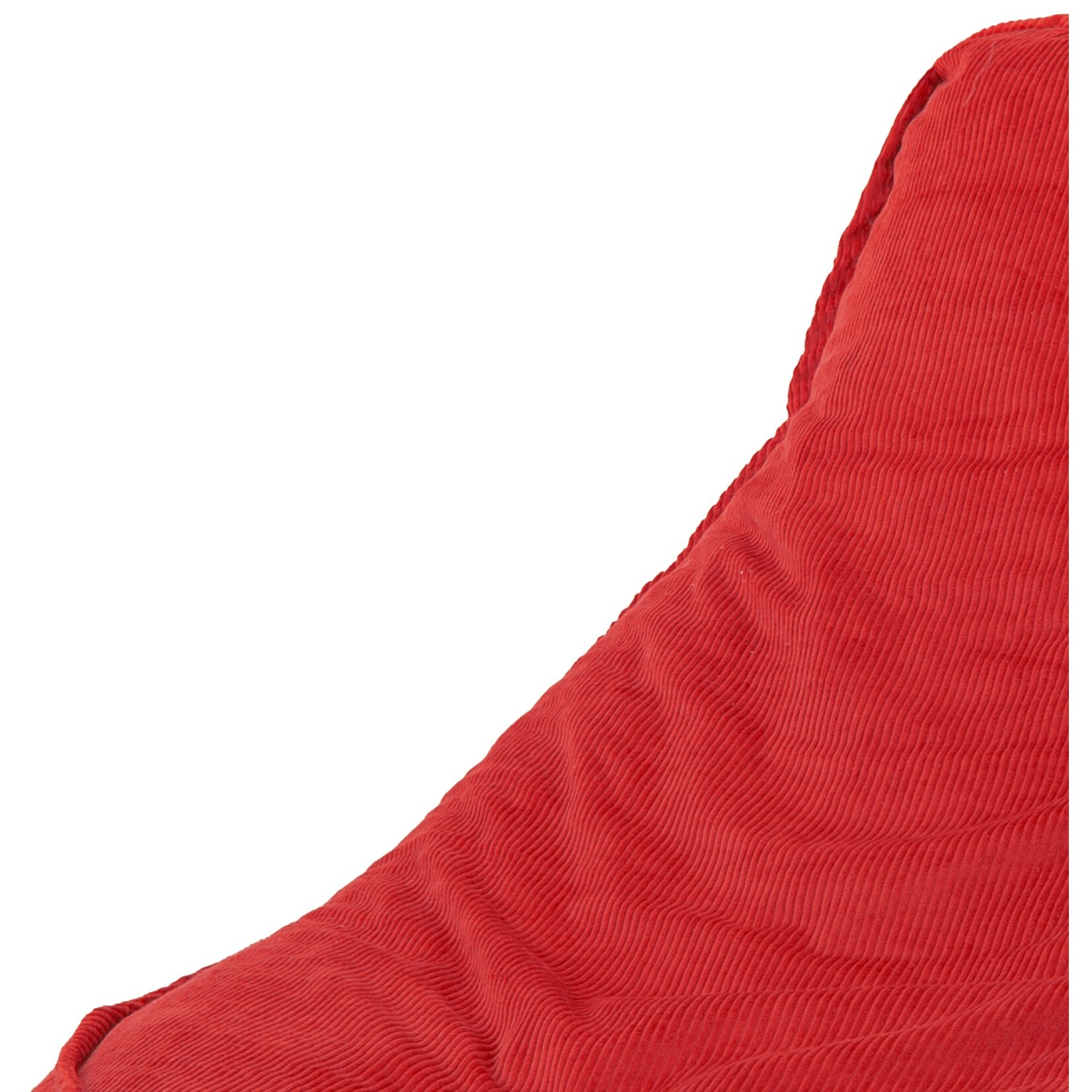 Bobbel Home Bobbel Home -  Zitzak Stoelvorm - Santiago - Ribstof – Zitstoel - Junior - 100 liter - Curduroy - Voor Binnen - Rood