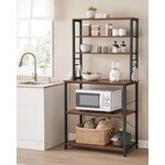 Bobbel Home Staand Keukenrek - Incl 6 planken en 6 haken - Industrieel Design - Bruin & Zwart