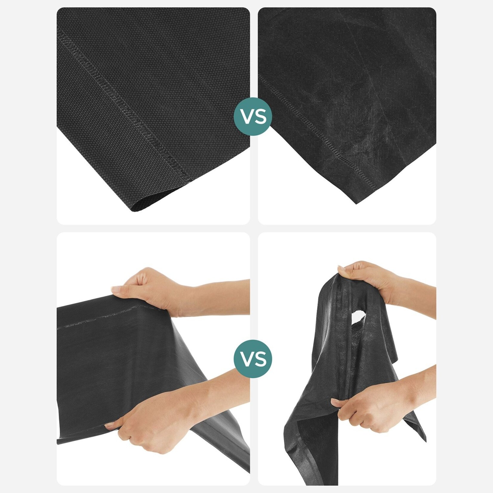 Parya Home Schoenenrek met 10 niveaus, schoenenrek, 33 x 33 x 173 cm, metalen frame, van vliesstof, voor entree, slaapkamer, zwart 