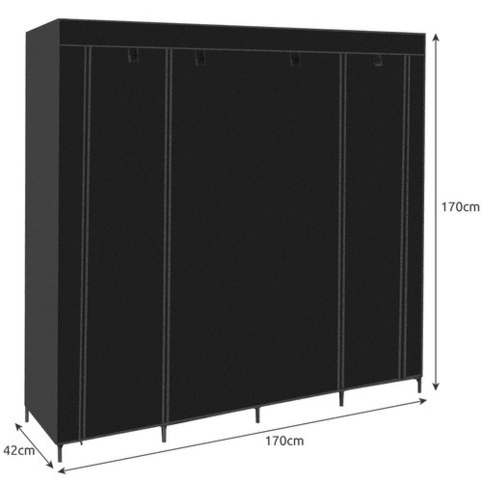 Bobbel Home Kledingkast XXL – Ruim, Praktisch en Flexibel - 170x45x170cm