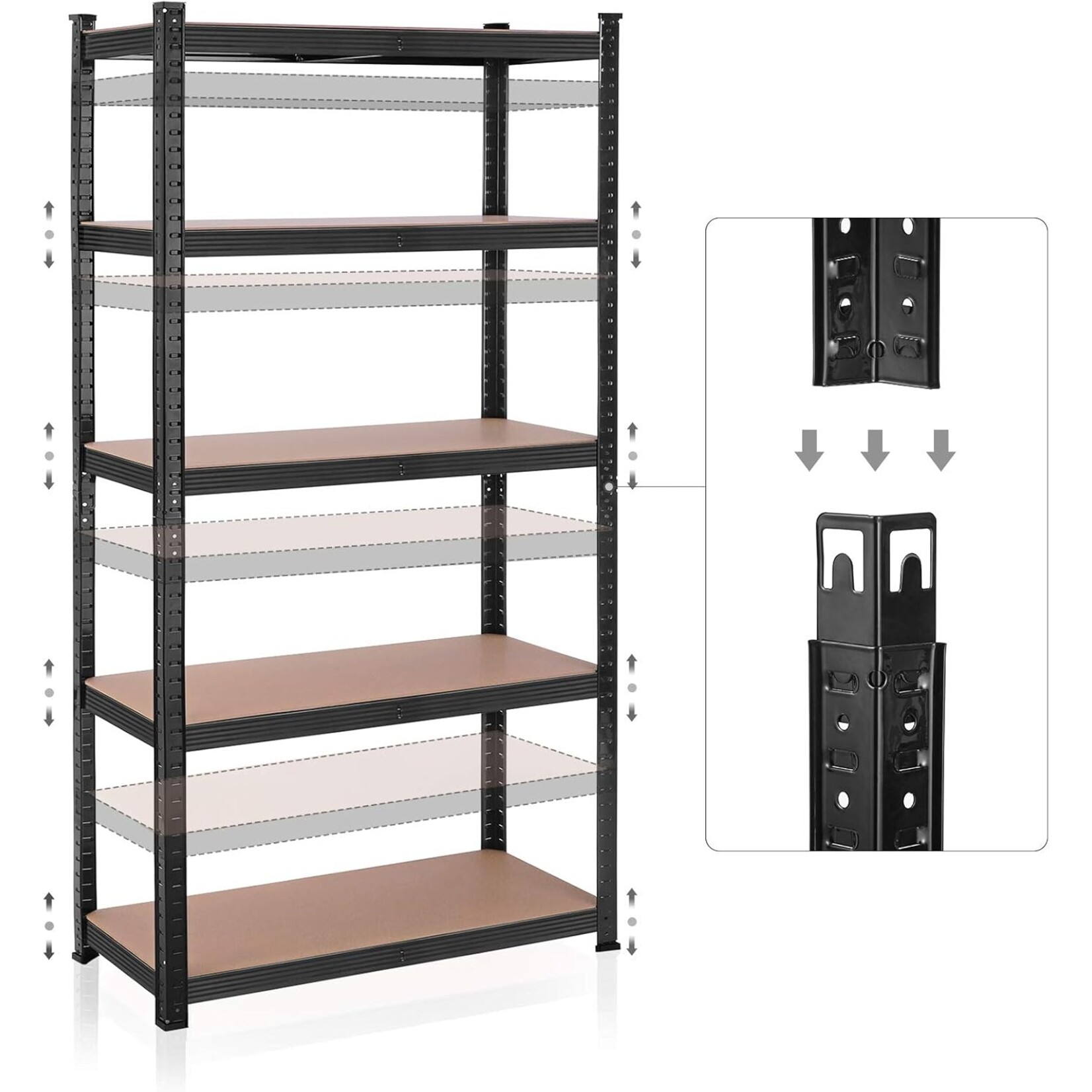 Bobbel Home Bobbel Home - Shelving unit -Adjustable shelves - 200x100x50cm - 875 kg - Black