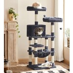 Bobbel Home Bobbel Home - cat tree - 143 cm - stable cat tree with cat house - smoke gray