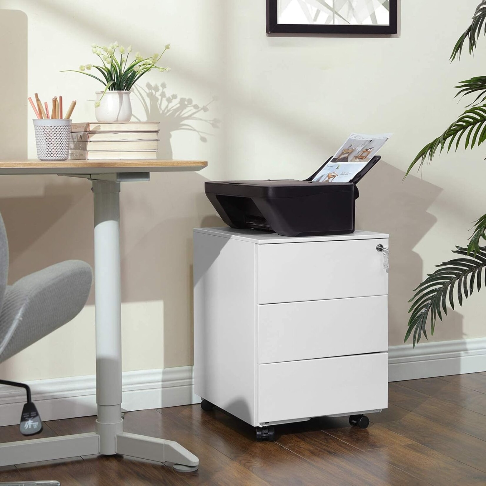 Bobbel Home Roll container - With 3 drawers - Pre-assembled - White