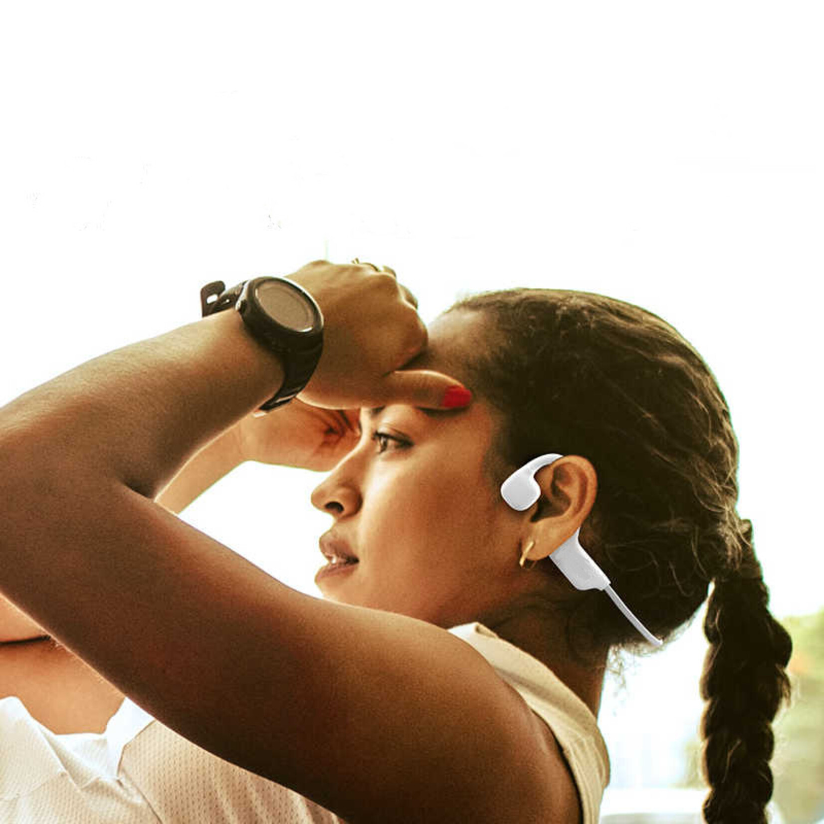 Dutch Wanted Dutch Wanted- Bone AS22 - Running -  Sports headphones - Sports earphones - Wireless earbuds - With microphone - Waterproof and Sweatproof-  Sports headphones - Running earphones - Wireless