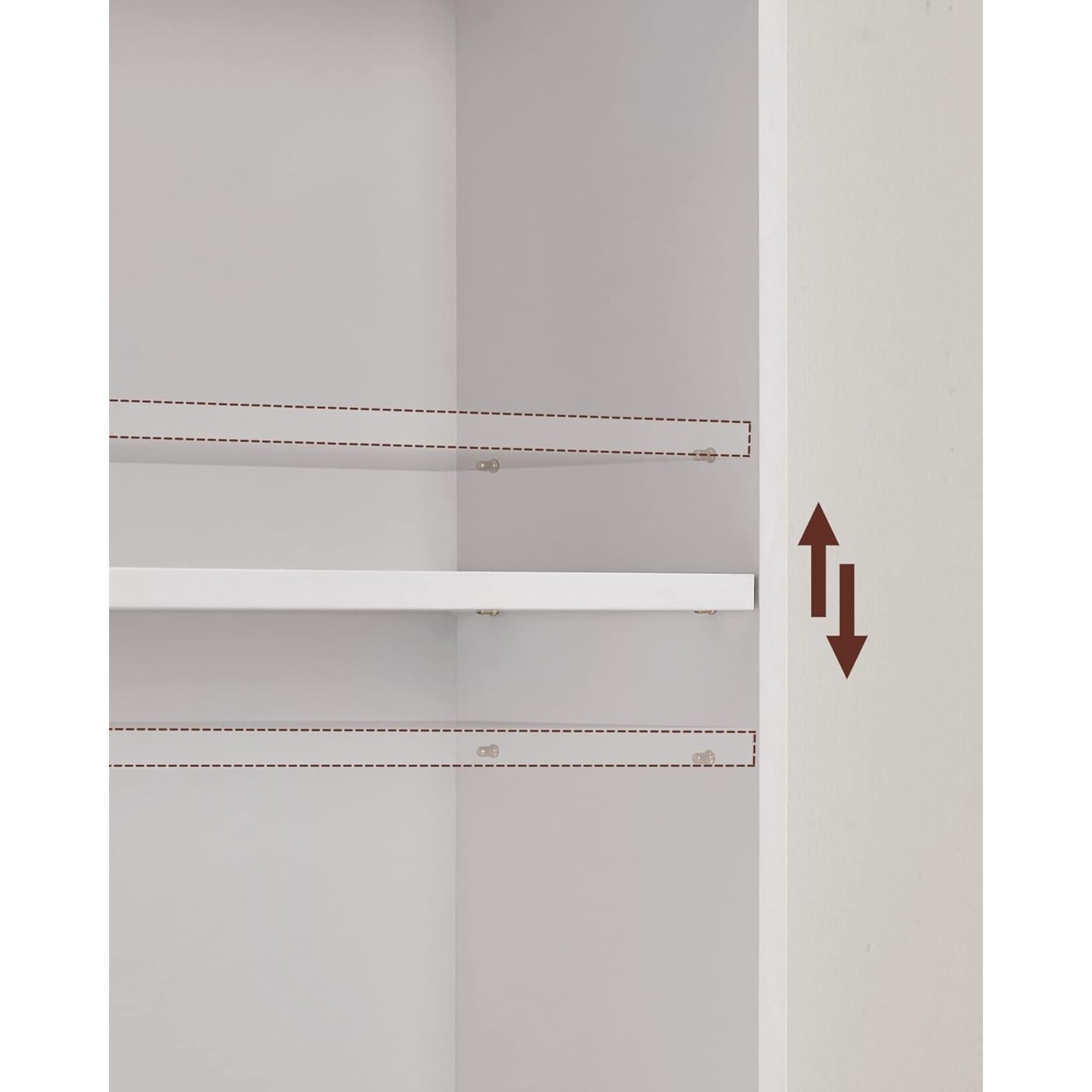 Parya Home Scandinavian Bookcase – Free-standing storage rack with 6 levels, 24 x 60 x 178.5 cm, white