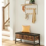 Parya Home Wandkapstok met Opbergruimte, bruin-wit
